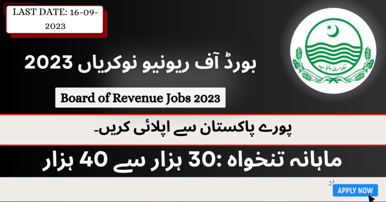 Board of Revenue Punjab Jobs