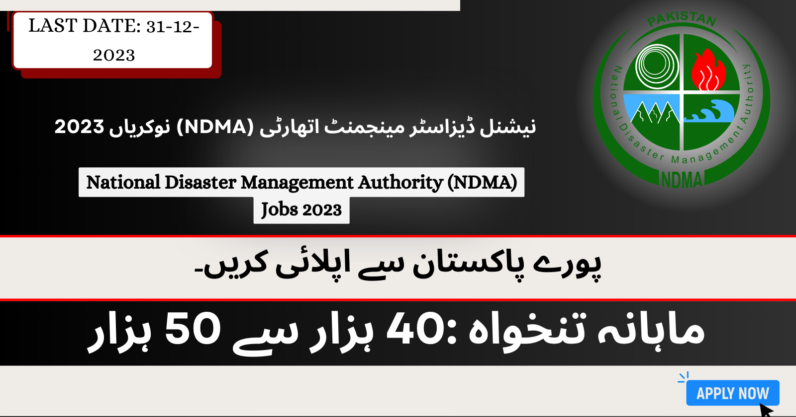 NDMA Jobs 2023