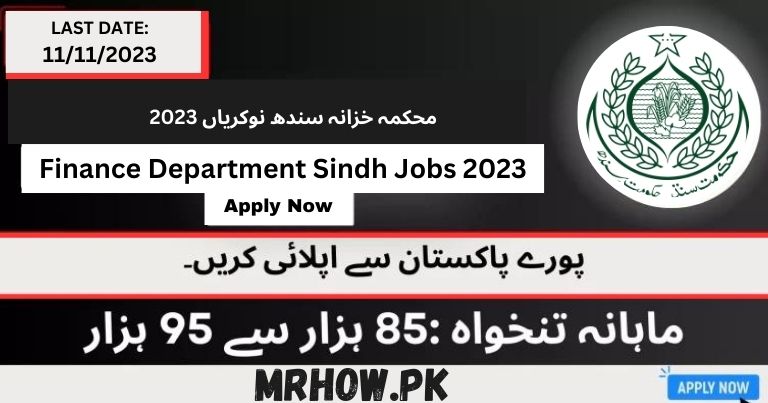 Finance Department Sindh Jobs 2023 | Apply Now