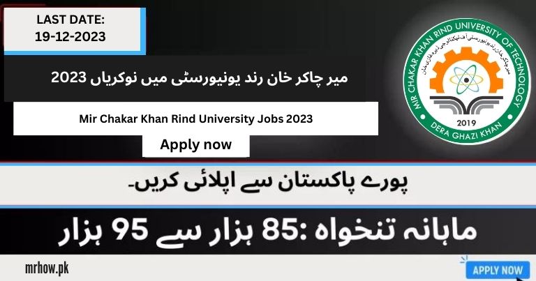 Mir Chakar Khan Rind University Jobs 2023 | Apply Now